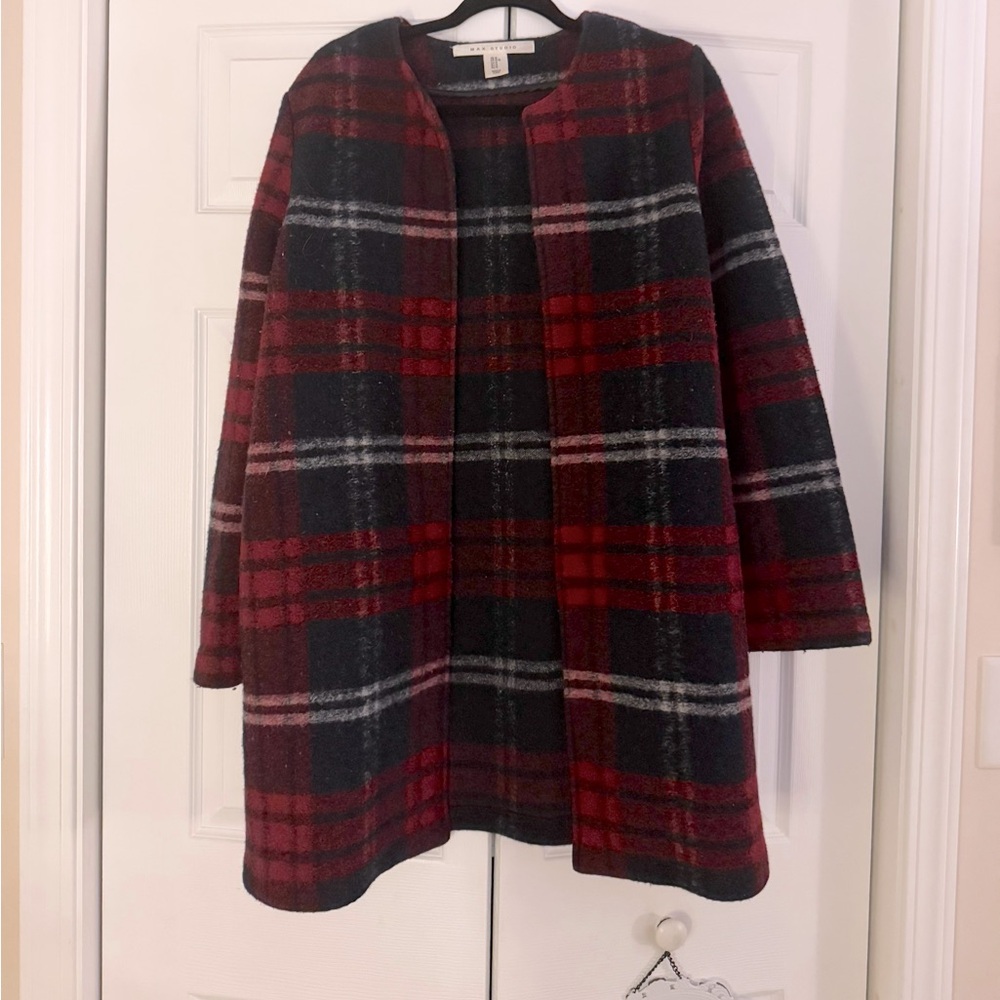 Max Studio Plaid Jacket